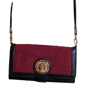 CoCo & Carmen Red Chevron Wallet / Clutch Crossbody